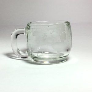 Nestle Vintage World Globe Frosted 8 Ounce Coffee Mug VGUC